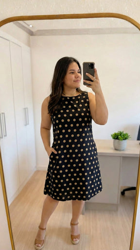 Vestido Amanda com Bolsos Poá