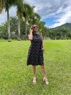 Vestido Amanda com Bolsos Poá