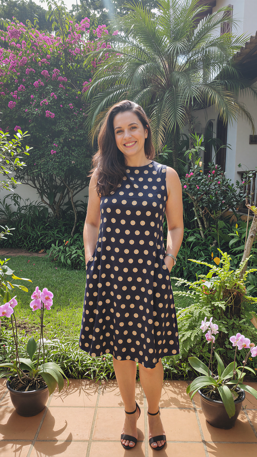 Vestido Amanda com Bolsos Poá