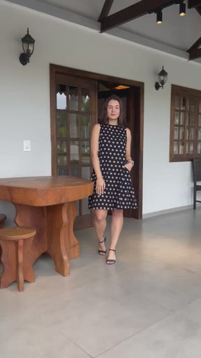 Vestido Amanda com Bolsos Poá